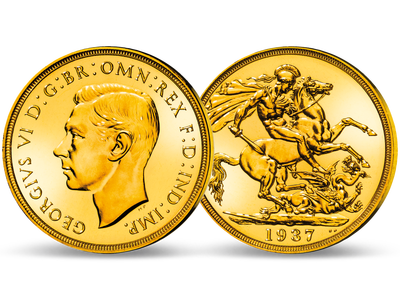 Gold zur Krönung von Georg VI.2 Pfund 1937