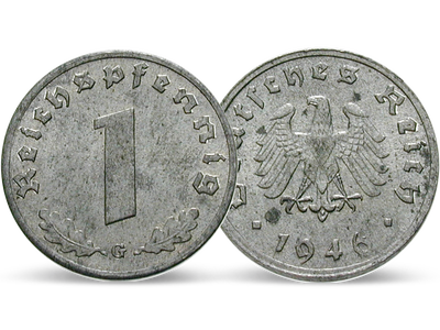 Drittes Reich 1 Reichspfennig 1945-1946