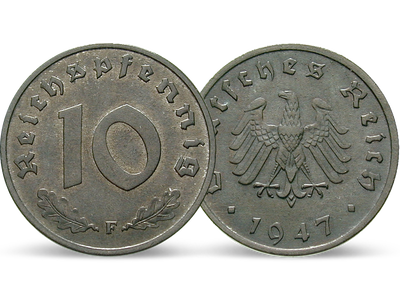 Drittes Reich 10 Reichspfennig 1945-1948