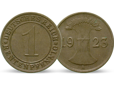 Weimarer Republik 1 Rentenpfennig 1923-1924