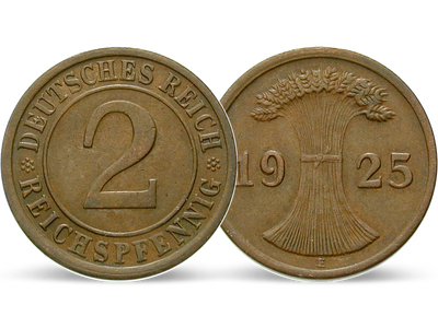 Weimarer Republik 2 Reichspfennig 1924-1936
