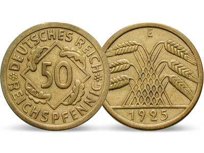 Weimarer Republik 50 Reichspfennig 1924-1925