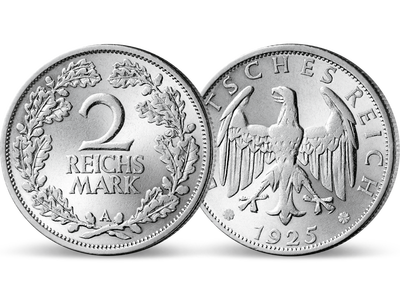 Weimars einzige 2-Reichsmark-Münze − 2 Reichsmark Silber 1925-1931
