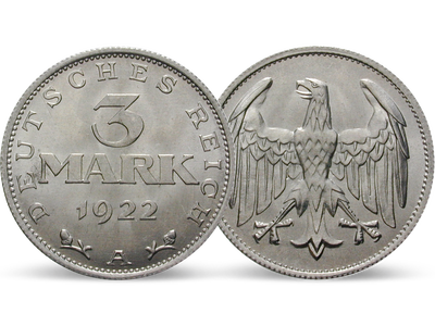 Weimarer Republik 3 Mark 1922