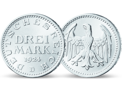 Weimarer Republik 3 Mark 1924-1925