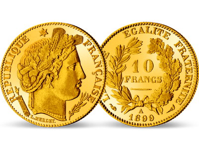 Frankreich 10 Francs 1895-1899 Cereskopf