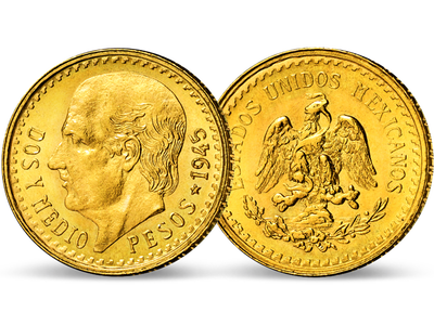 Freiheitskämpfer in Gold – Mexiko 2 1/2 Pesos Miguel Hidalgo