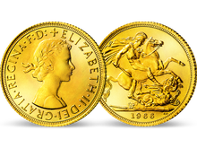 Die 1-Sovereign-Goldmünze von Elisabeth II.
