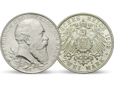 Deutsches Reich / Baden 2 Mark 1902 Großherzog Friedrich I.