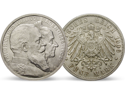 Deutsches Reich / Baden 5 Mark 1906 Großherzog Friedrich I.