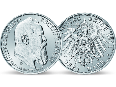 Deutsches Reich / Bayern 3 Mark 1911 Prinzregent Luitpold
