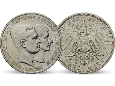 Deutsches Reich / Braunschweig 3 Mark 1915 Herzog Ernst August