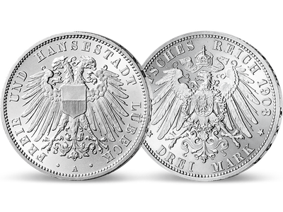 Lübeck, Königin der Hanse − 3 Mark Silber 1908-1914
