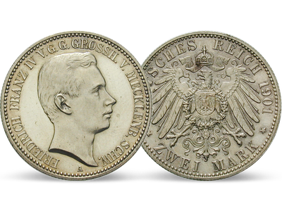Deutsches Reich / Mecklenburg-Schwerin 2 Mark 1901 Großherzog Friedrich Franz IV.
