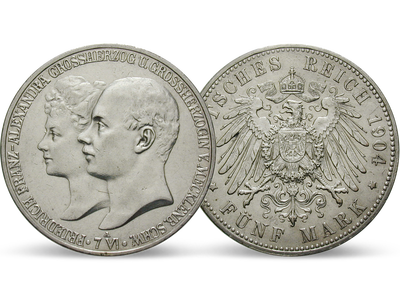 Deutsches Reich / Mecklenburg-Schwerin 5 Mark 1904 Großherzog Friedrich Franz IV.