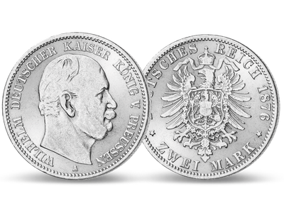 Kaiser Wilhelms einzige 2 Mark − Preußen, 2 Mark Silber 1876-1884