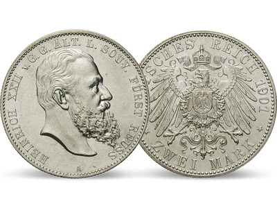 Deutsches Reich / Reuß (Greiz) 2 Mark 1899-1901 Fürst Heinrich XXII.