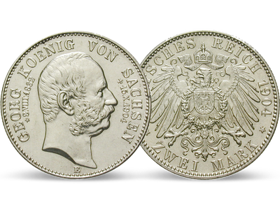 Deutsches Reich / Sachsen 2 Mark 1904 König Georg