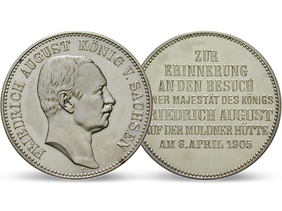 Deutsches Reich / Sachsen 2-Mark-Größe 1905 König Friedrich August III.