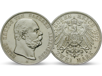 Deutsches Reich / Sachsen-Altenburg 2 Mark 1901 Herzog Ernst