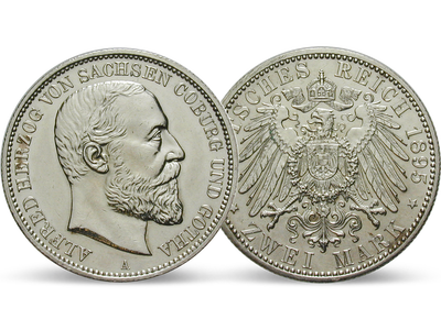 Deutsches Reich / Sachsen-Coburg und Gotha 2 Mark 1895 Herzog Alfred