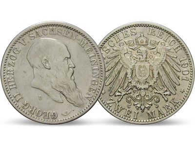 Deutsches Reich / Sachsen-Meiningen 2 Mark 1901 Herzog Georg II.