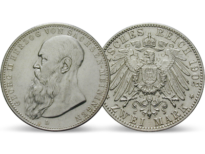 Deutsches Reich / Sachsen-Meiningen 2 Mark 1902/1913 Herzog Georg II.