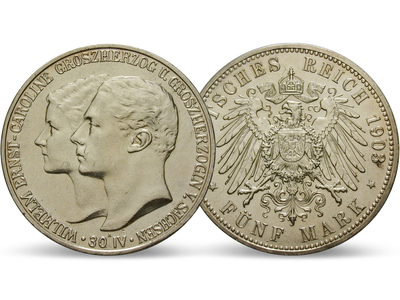 Deutsches Reich / Sachsen-Weimar-Eisenach 5 Mark 1903 Großherzog Wilhelm Ernst
