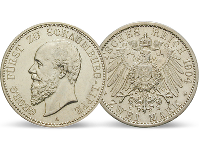 Deutsches Reich / Schaumburg-Lippe 2 Mark 1898/1904 Fürst Georg