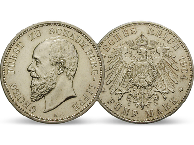 Deutsches Reich / Schaumburg-Lippe 5 Mark 1898/1904 Fürst Georg
