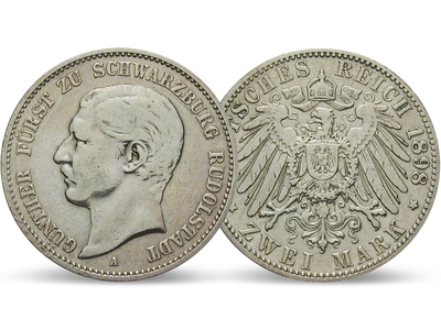 Deutsches Reich / Schwarzburg-Rudolstadt 2 Mark 1898/1901 Fürst Günther Viktor