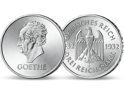 Zu Ehren Goethes – Weimarer Republik 3 Reichsmark 1932