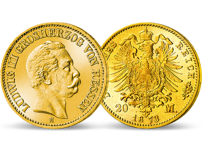 Die erste Gold-Mark aus Hessen − Ludwig III., 20 Mark Gold