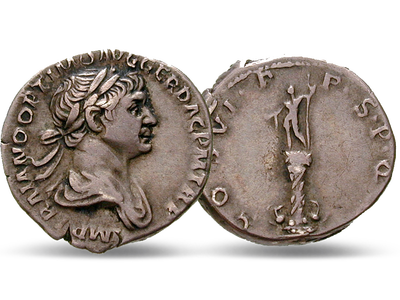 Roms Trajanssäule im Original − Römisches Kaiserreich Denar 113-117