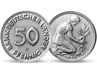 Die seltenste Münze der BRD - 50 Pfennig 1950 Prz. G