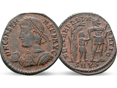 Die Umsiedlung der Franken − Rom, Kaiser Constans Bronze 337-350