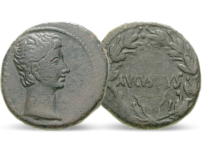 Der erste römische Kaiser – Kupferner As des Augustus