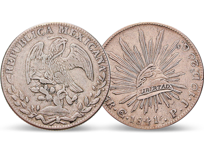 Adler und Schlange-Gründung Mexikos − Mexiko, 8 Reales 1825-1897
