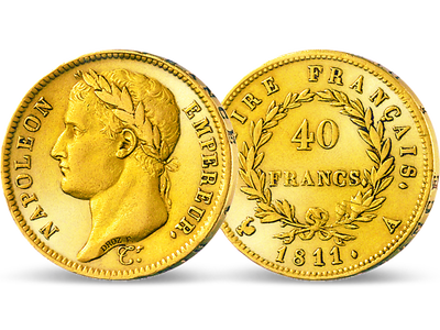 Napoleons letzte 40 Francs in Gold − Frankreich, 40 Francs 1809-1913