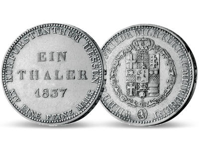 Erster Taler der Doppelregentschaft – Hessen-Kassel Taler 1832-1842