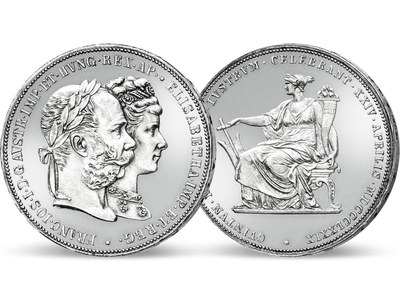 Sisis Silberhochzeit − Österreich, Doppelgulden 1879
