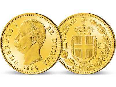 Italien 20 Lire 1879-1897 Umberto I.
