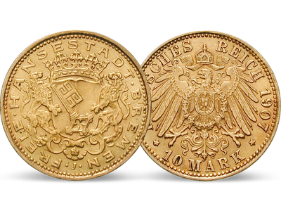 Deutsches Reich / Bremen 10 Mark 1907