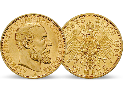 Deutsches Reich / Sachsen-Coburg und Gotha 20 Mark 1895 Herzog Alfred