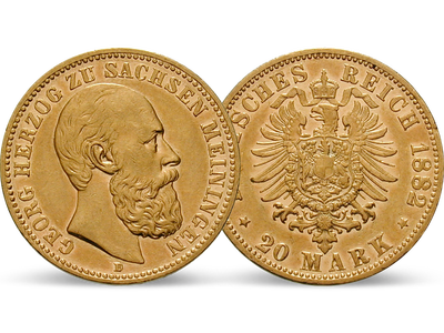 Deutsches Reich / Sachsen-Meiningen 20 Mark 1882 Herzog Georg II.