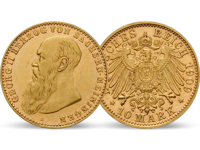 Deutsches Reich / Sachsen-Meiningen 10 Mark 1902-1914 Herzog Georg II.
