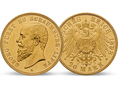 Deutsches Reich / Schaumburg-Lippe 20 Mark 1898/1904 Fürst Georg