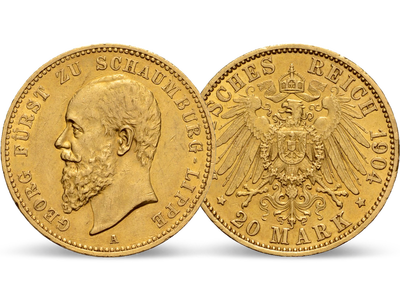 Die einzige 20-Mark-Münze von Fürst Georg