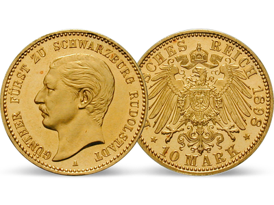 Deutsches Reich / Schwarzburg-Rudolstadt 10 Mark 1898 Fürst Günther Viktor