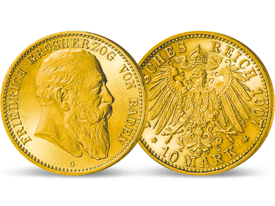 Die letzten 10 Mark Friedrich I. − Baden, 10 Mark Gold 1902-1907